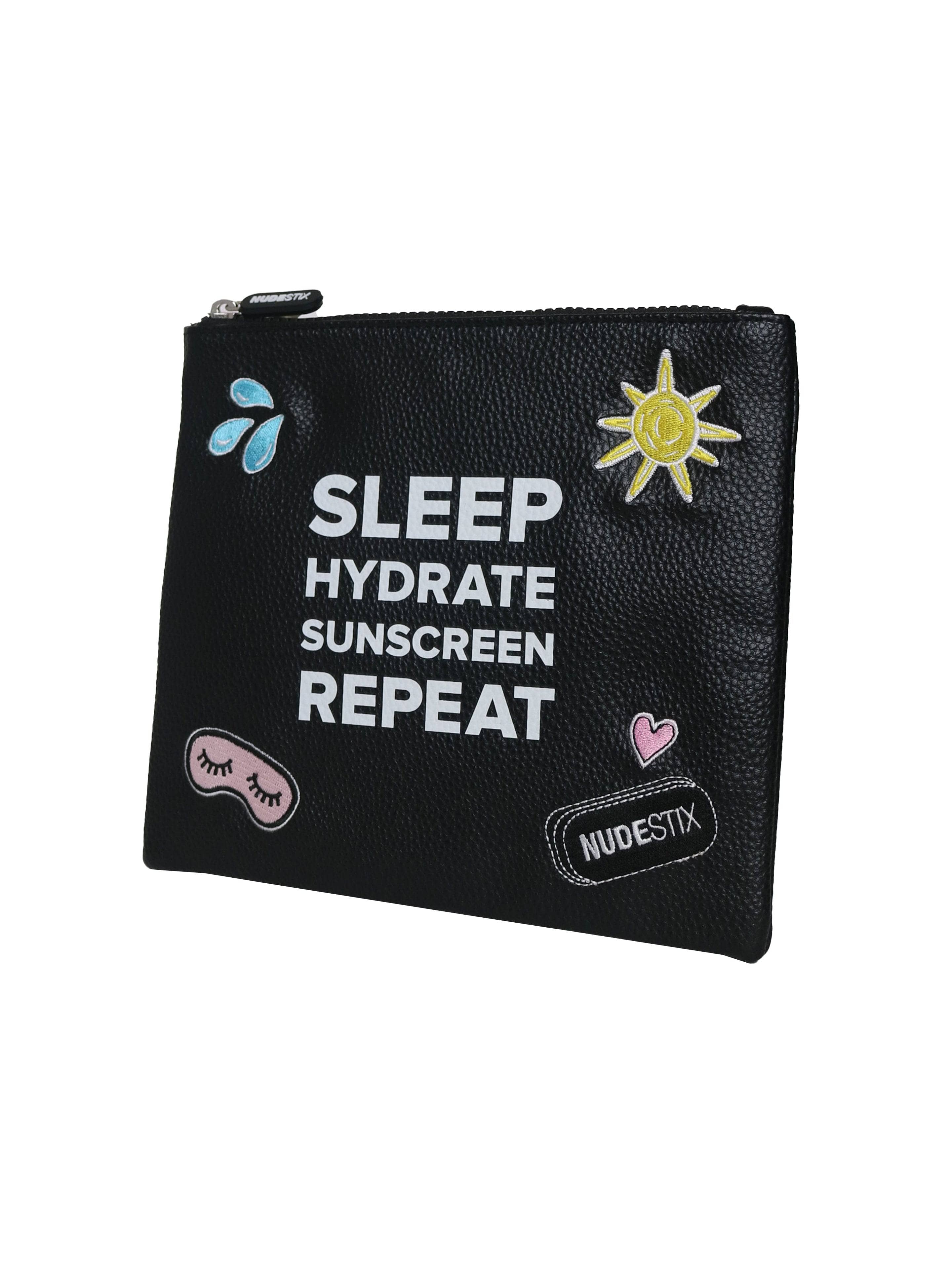 Black Pouch - Sleep Hydrate Sunscreen Repeat