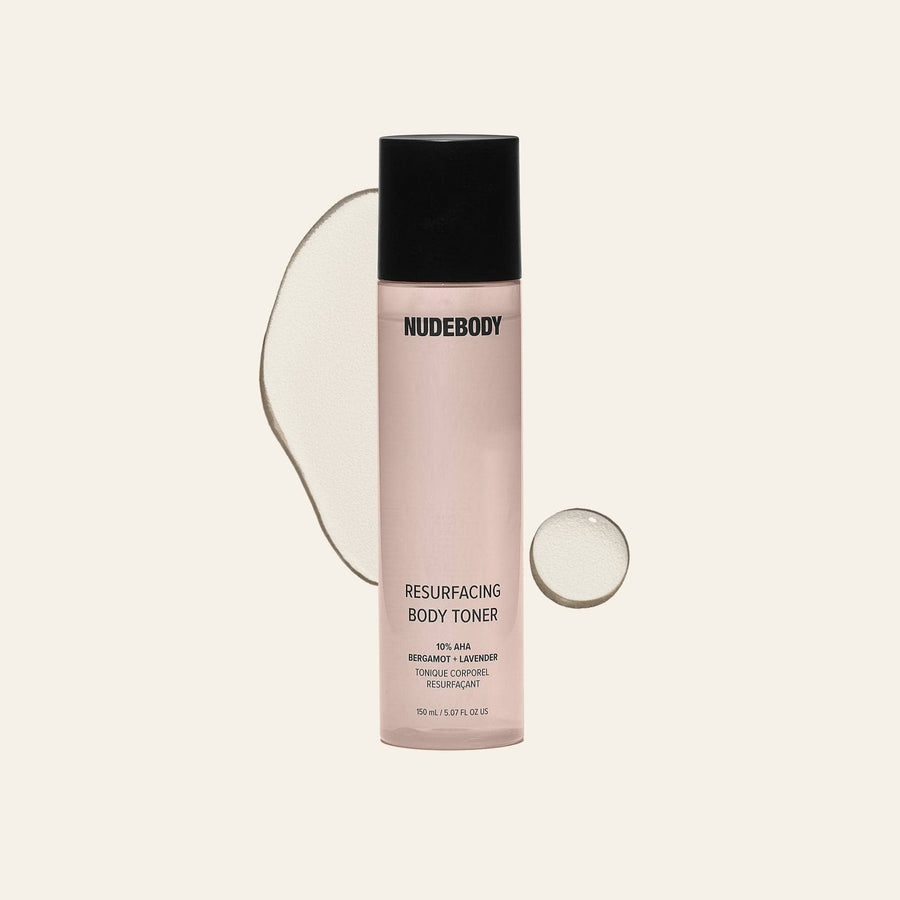 Resurfacing Body Toner with texture swatch