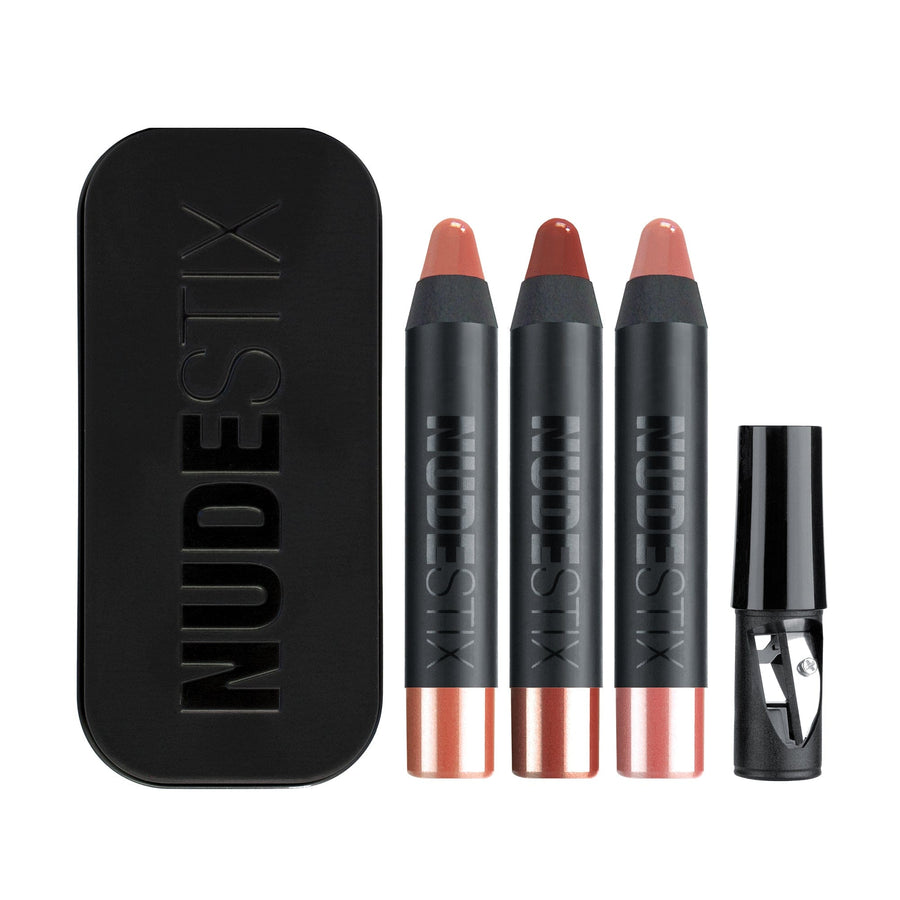 NUDE GLOSSY LIPS MINI KIT (1398509928541)