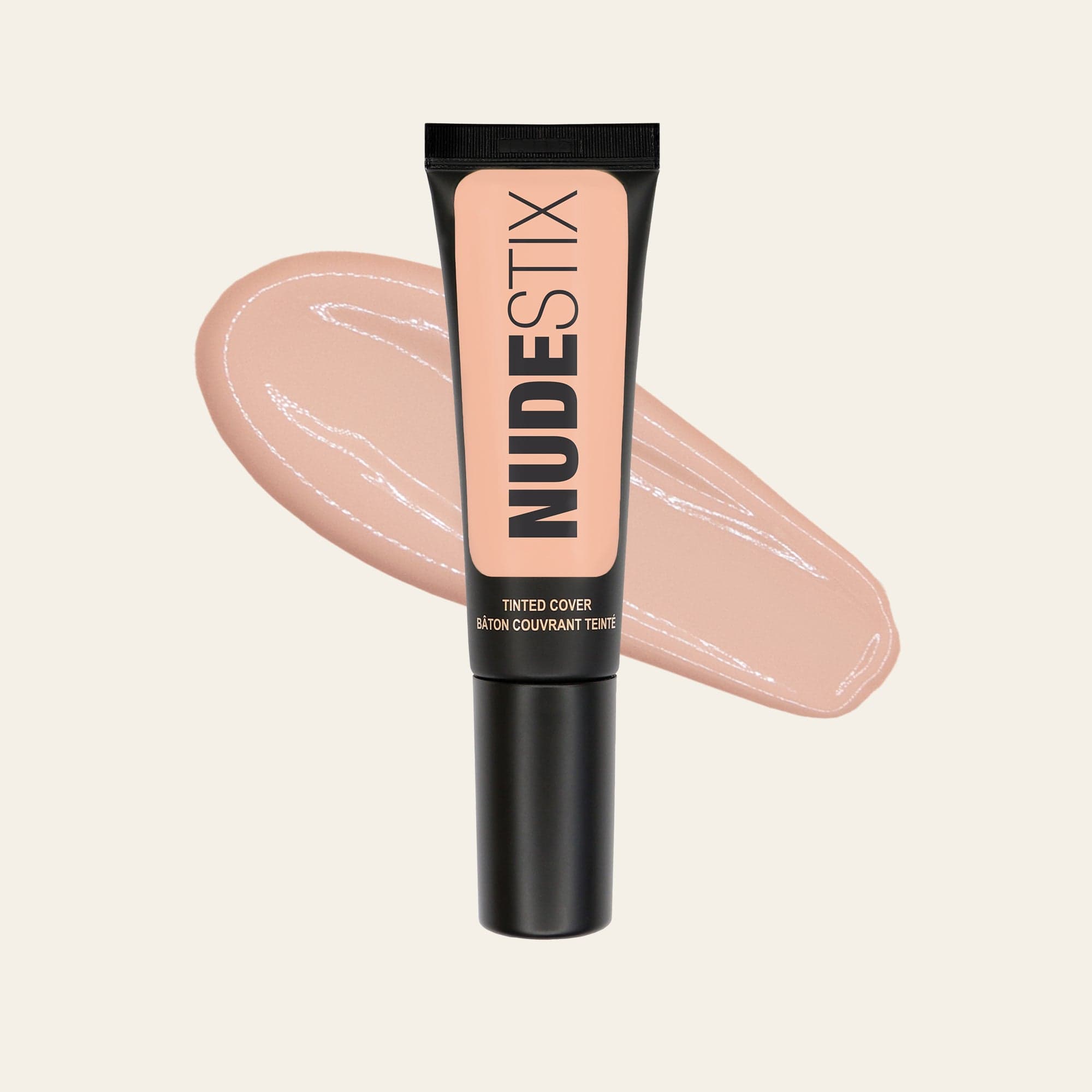 Tinted Cover Liquid Foundation Nude 1 with texture swatch
