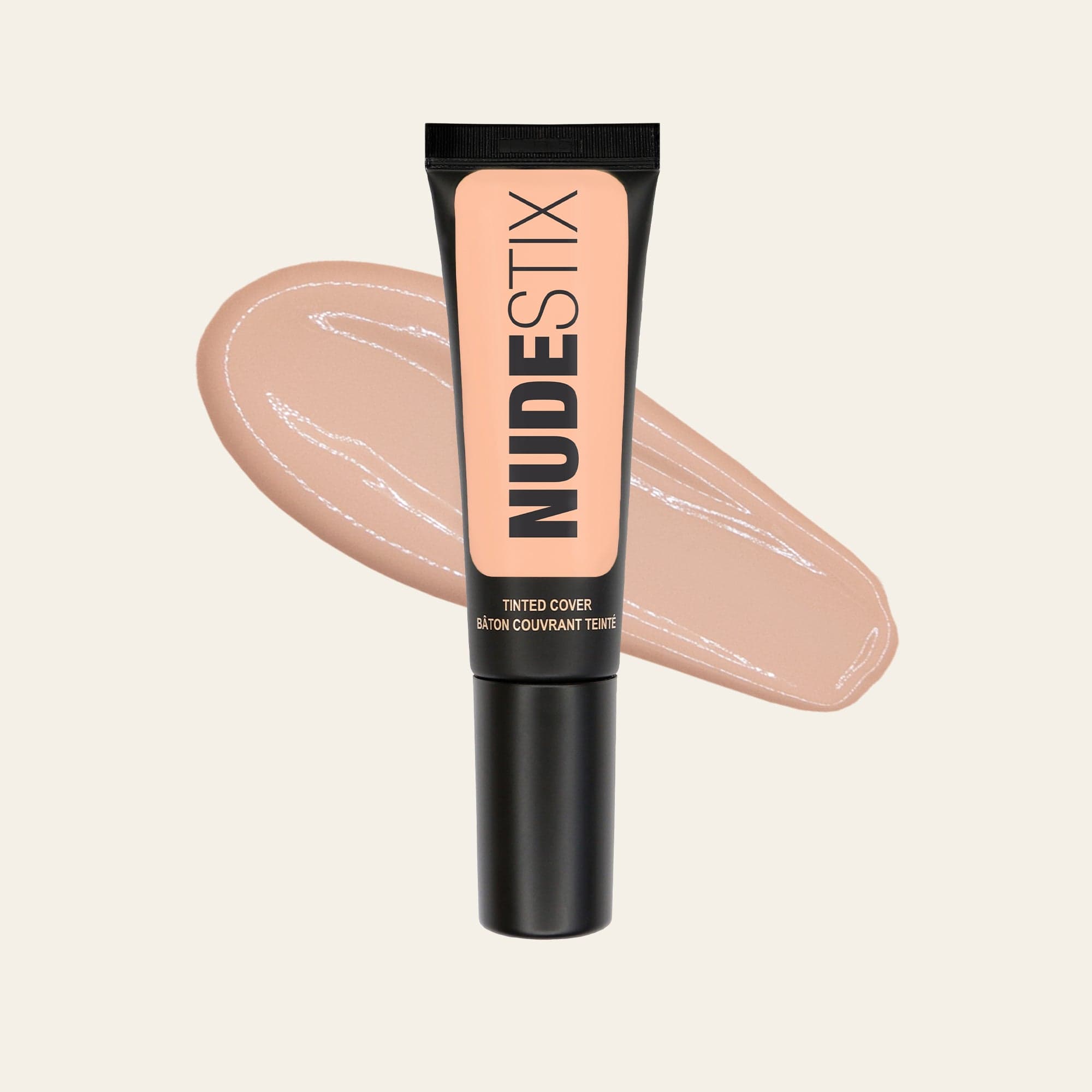 Tinted Cover Liquid Foundation Nude 1 with texture swatch