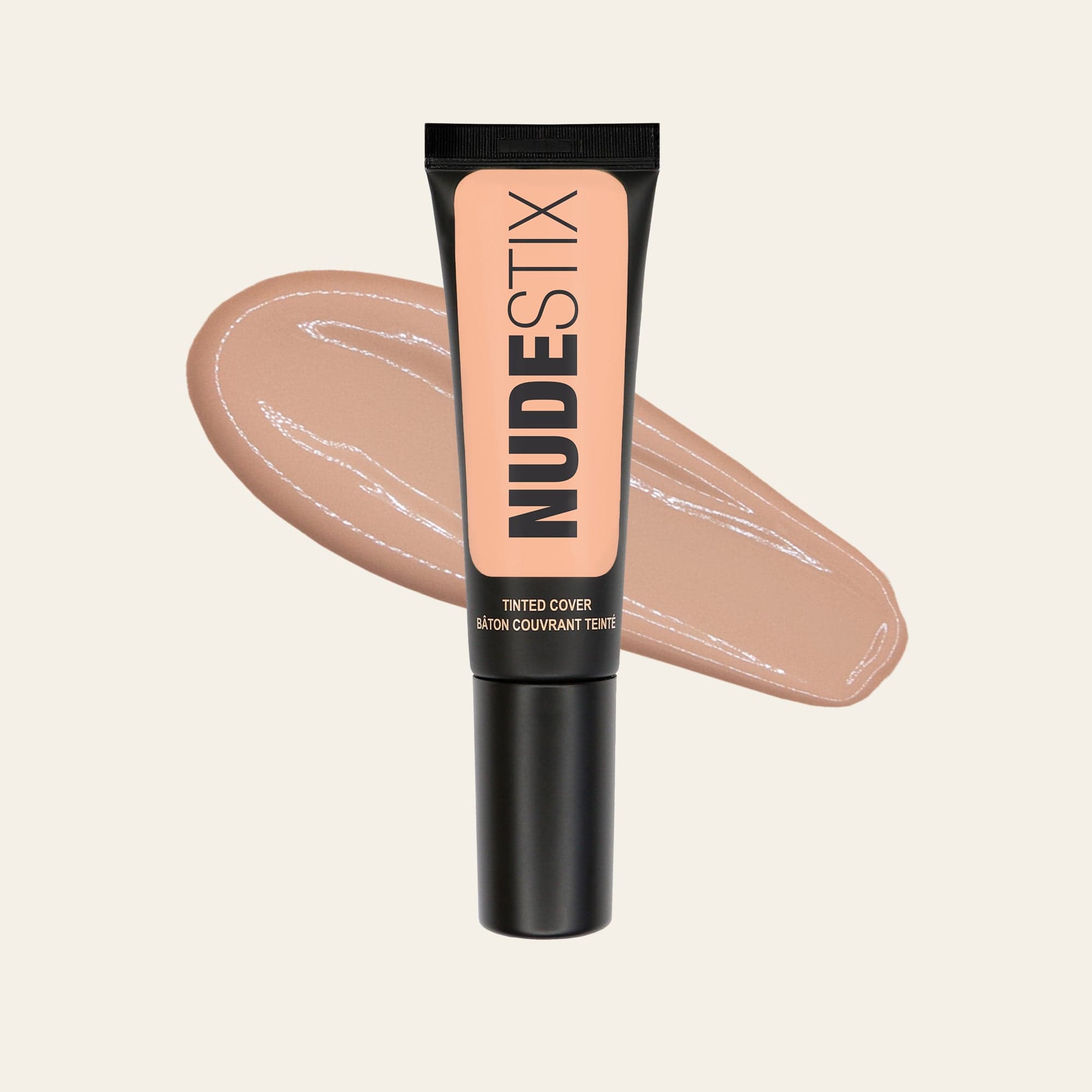 Tinted Cover Liquid Foundation Nude 1 with texture swatch