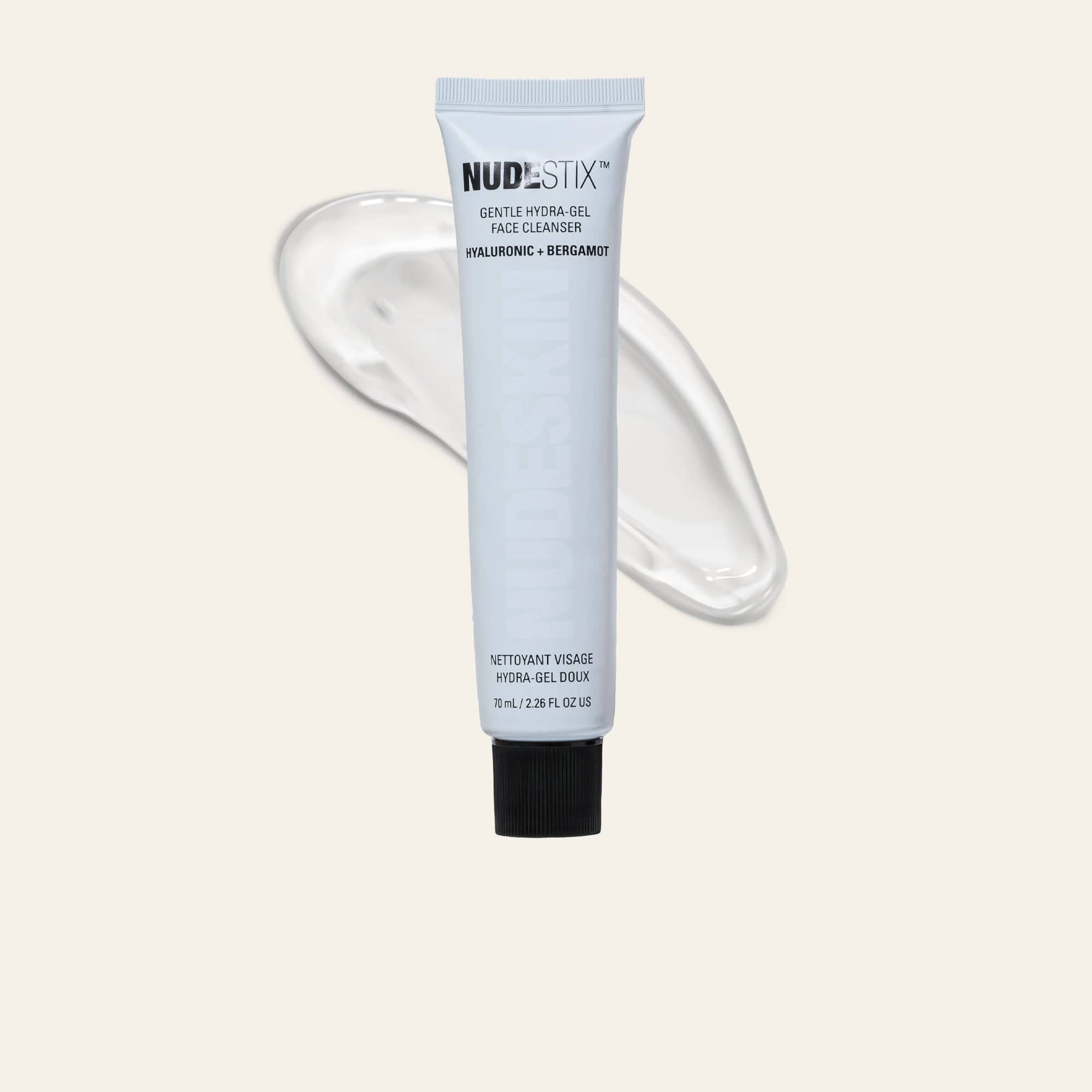 Gentle Hydra-Gel Face Cleanser with texture swatch