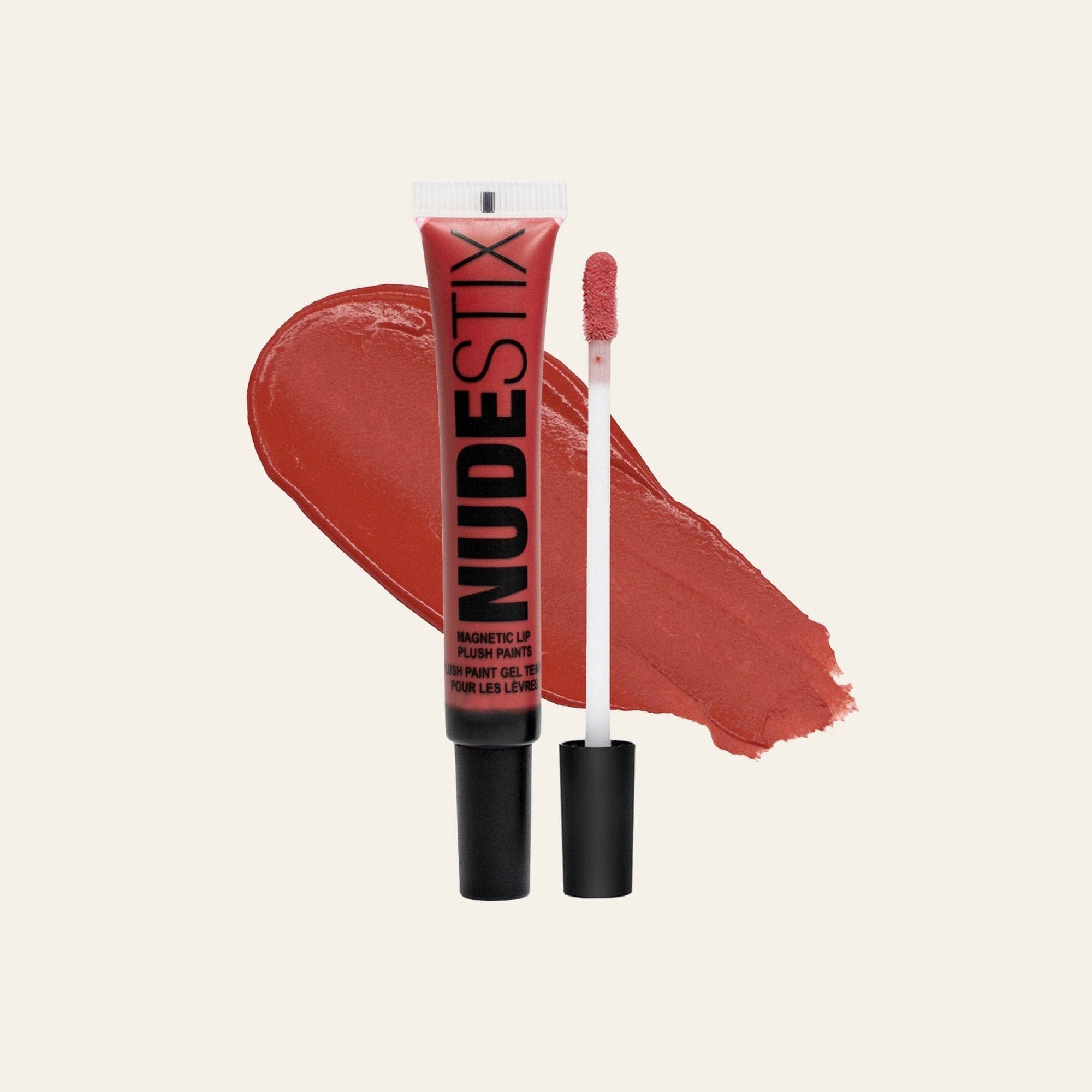 Magnetic Plush Paints in shade sunset peach with texture swatch