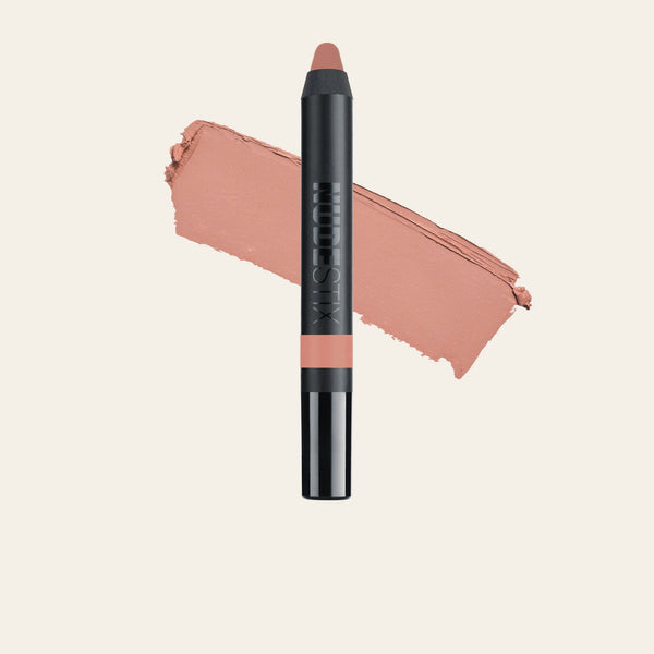 Magnetic Matte Lip Color in shade blossom with texture swatch