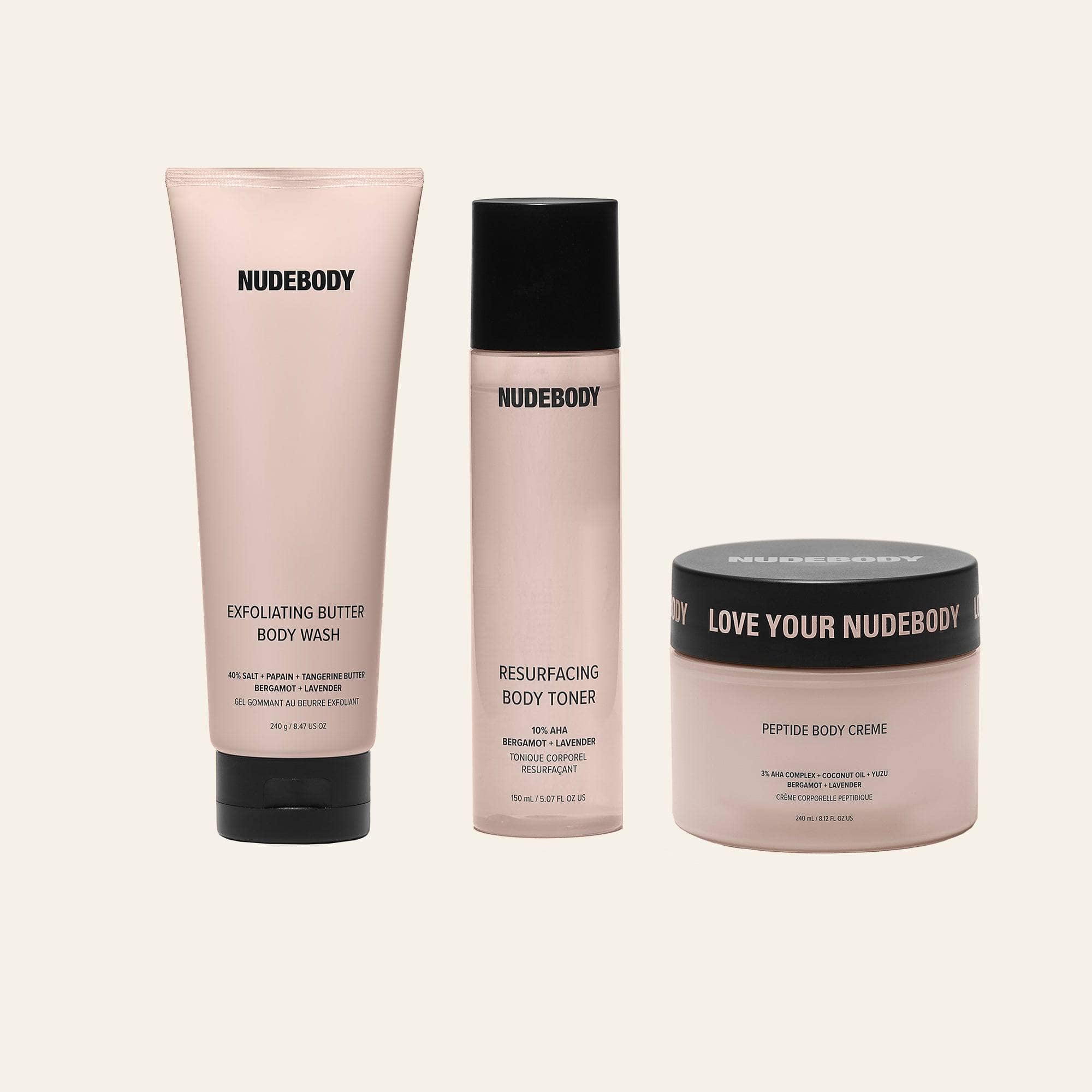 NUDEBODY 3pc Kit Includes Free Cosmetic Case