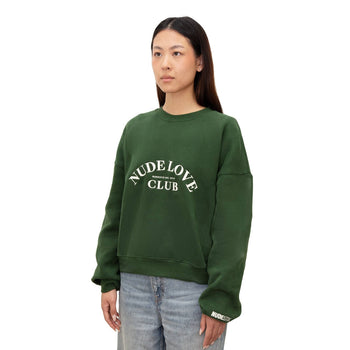 NUDE LOVE CLUB CREWNECK – FOREST GREEN