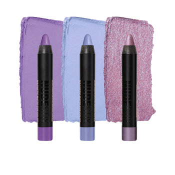 Dreamy Easy Eyes 3 Piece Mini kit pencils with texture swatches