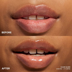 Lips before and after wearing EASY DEWY SKIN 2 Piece KIT