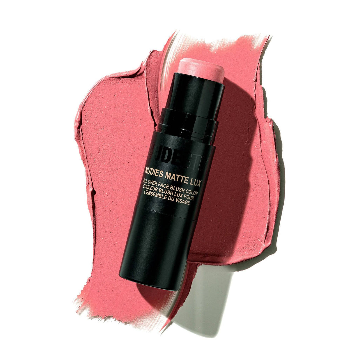 Nudies Matte Lux in shade Rosy Posy with texture swatch-4