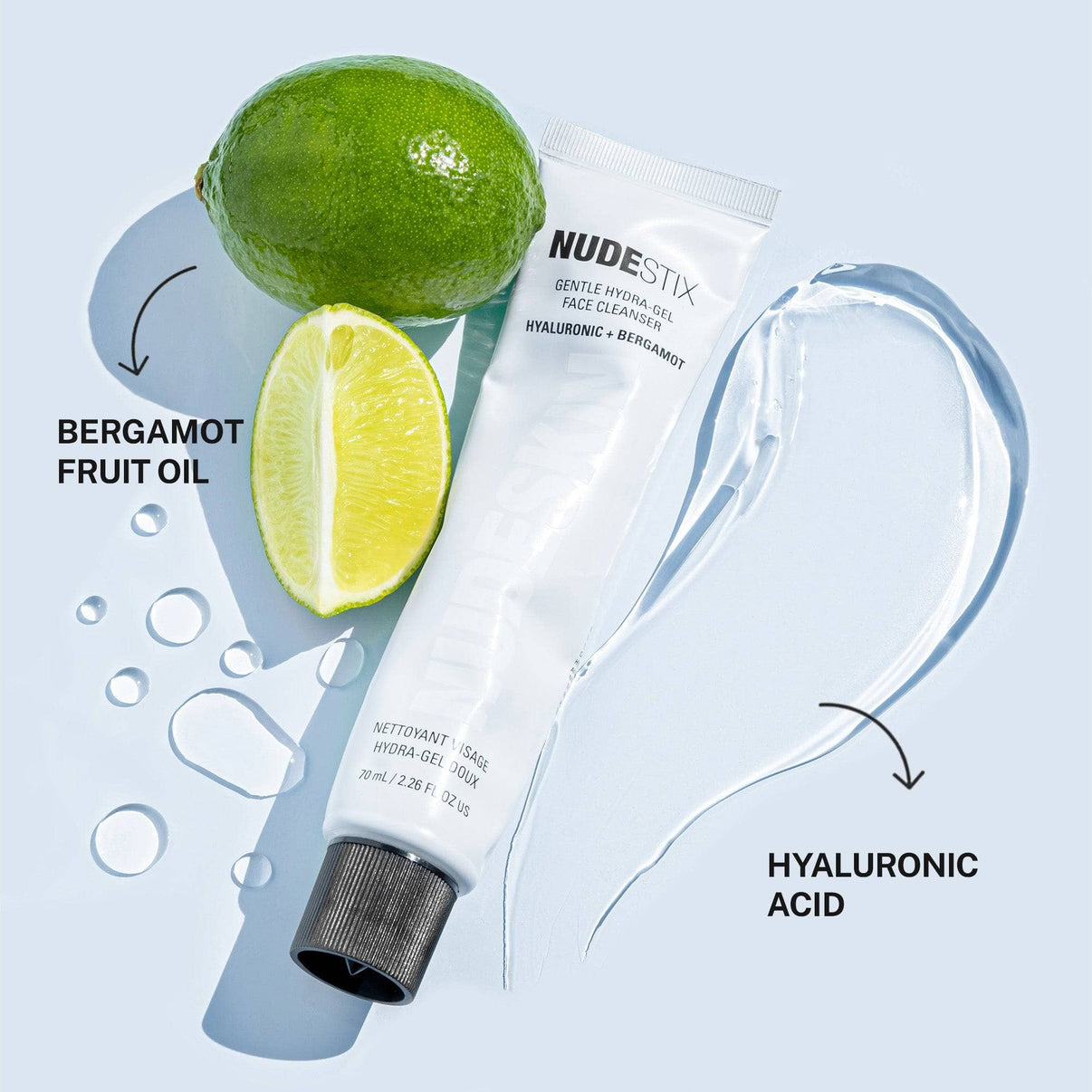 Gentle Hydra-Gel Face Cleanser with bergamot fruit oil and hyaluronic acid
