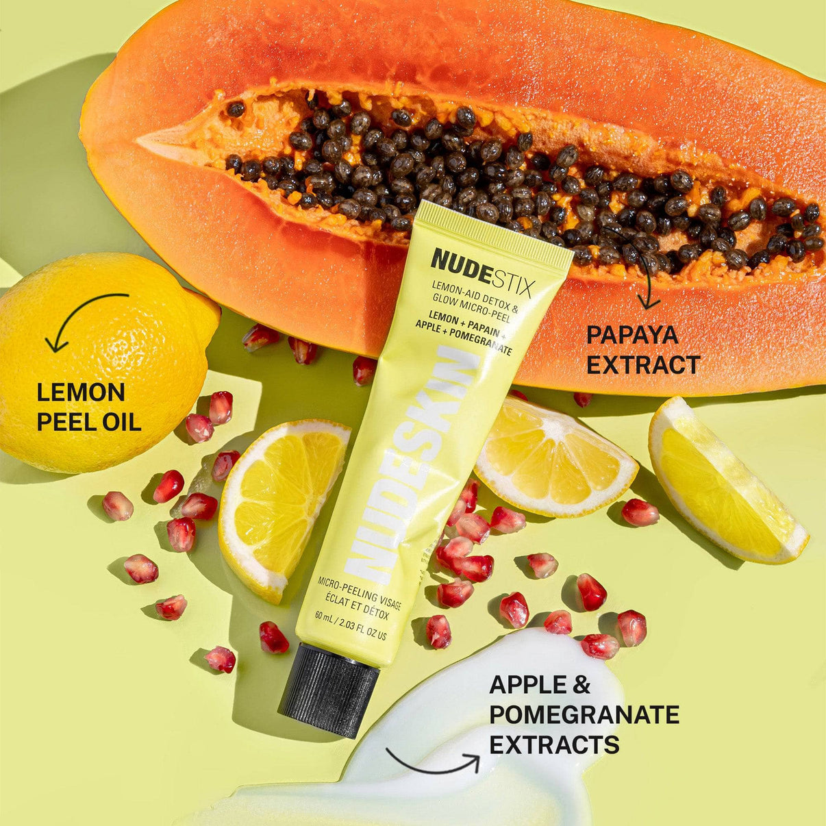 Lemon aid micro peel with papaya extract, lemon peel oil, apple & pomegranate
