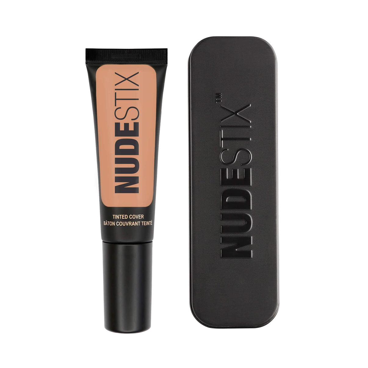 Tinted Cover Liquid Foundation in shade nude 5 with Nudestix can