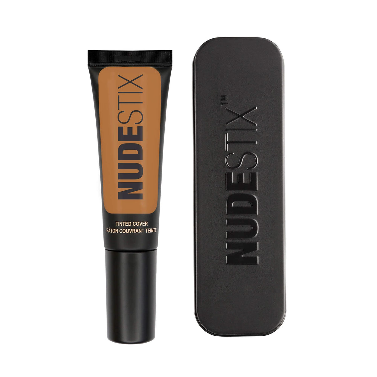 Tinted Cover Liquid Foundation in shade nude 7.5 with Nudestix can