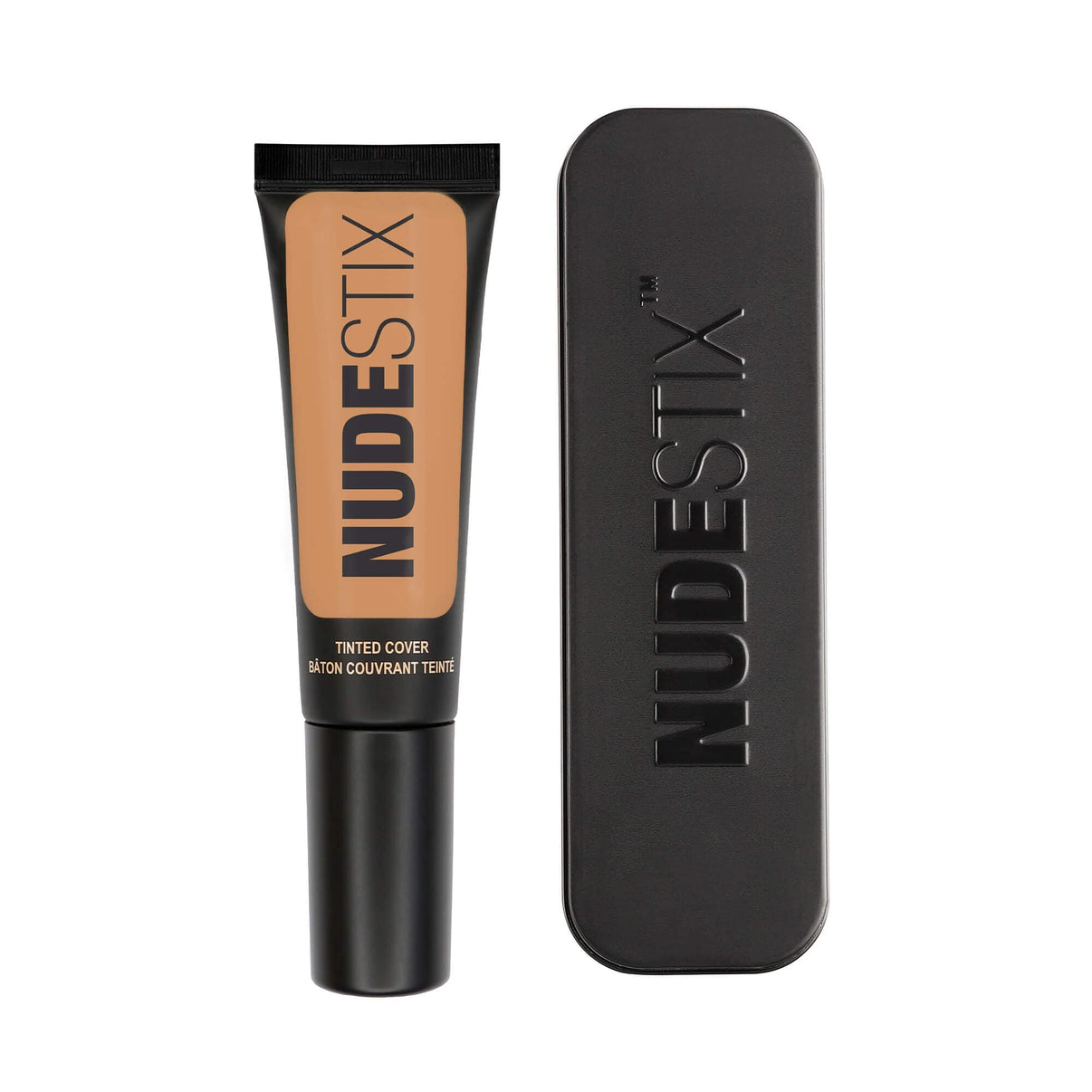 Tinted Cover Liquid Foundation in shade nude 7 with Nudestix can