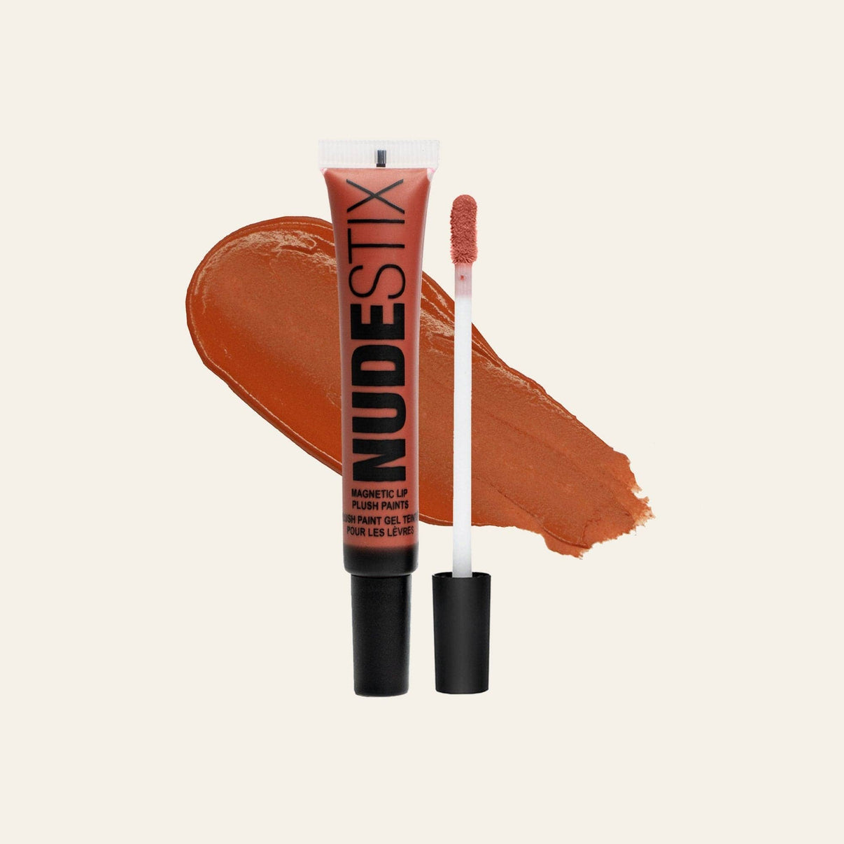 Magnetic Plush Paints in shade hot paprika with texture swatch