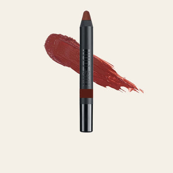 Gel Color Lip + Cheek pencil in shade mocha mami with texture swatch