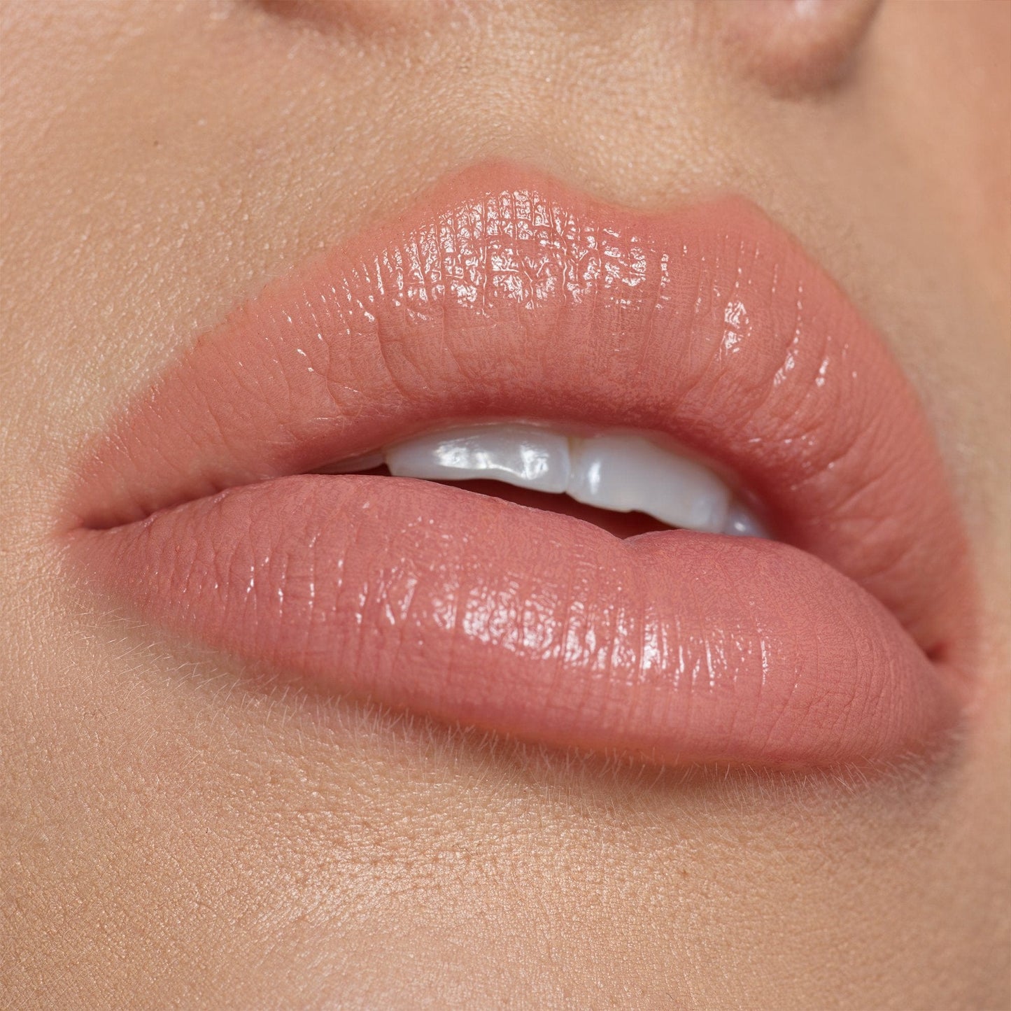 Lips wearing Gel Color Lip and Cheek Balm in shade Haven