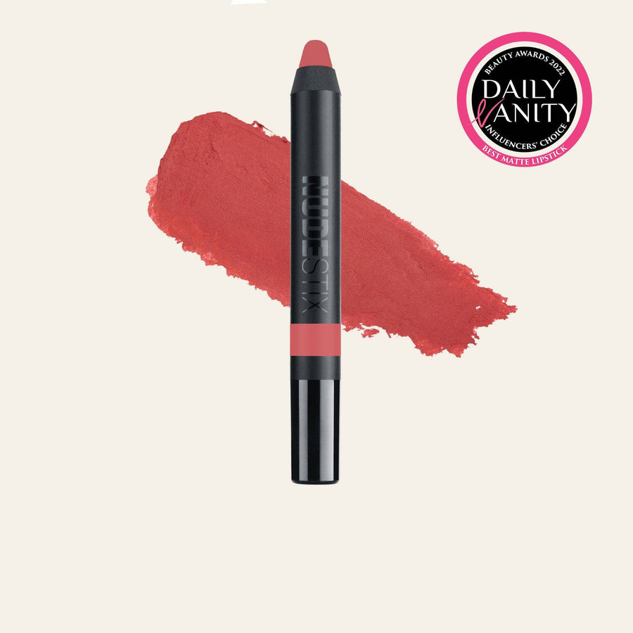  Magnetic Matte Lip Color in shade capri with texture swatch