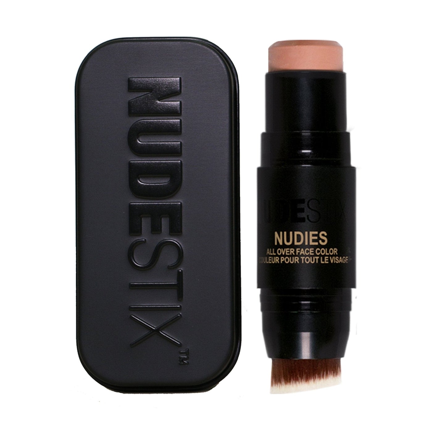 Nudies Blush Stick in shade Bare Back with Nudestix Can
