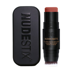 Nudies Blush Stick in shade Cherie with Nudestix can