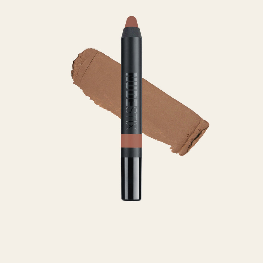  Magnetic Matte Lip Color in shade boho with texture swatch