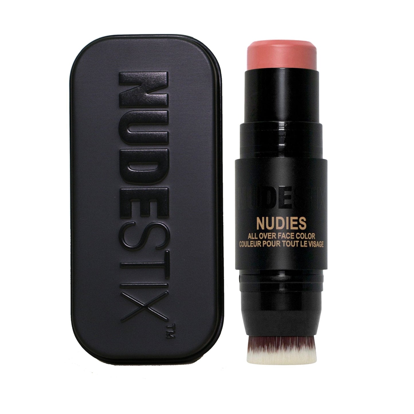 Nudies Blush Stick in shade Naughty N' Spice with Nudestix can