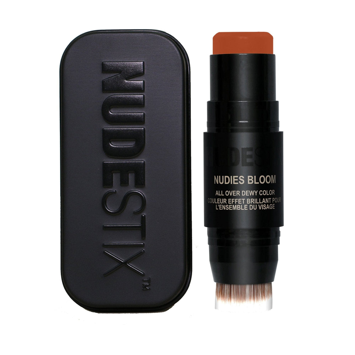 Nudies Bloom in日陰 Rusty Rouge with Nudestix can