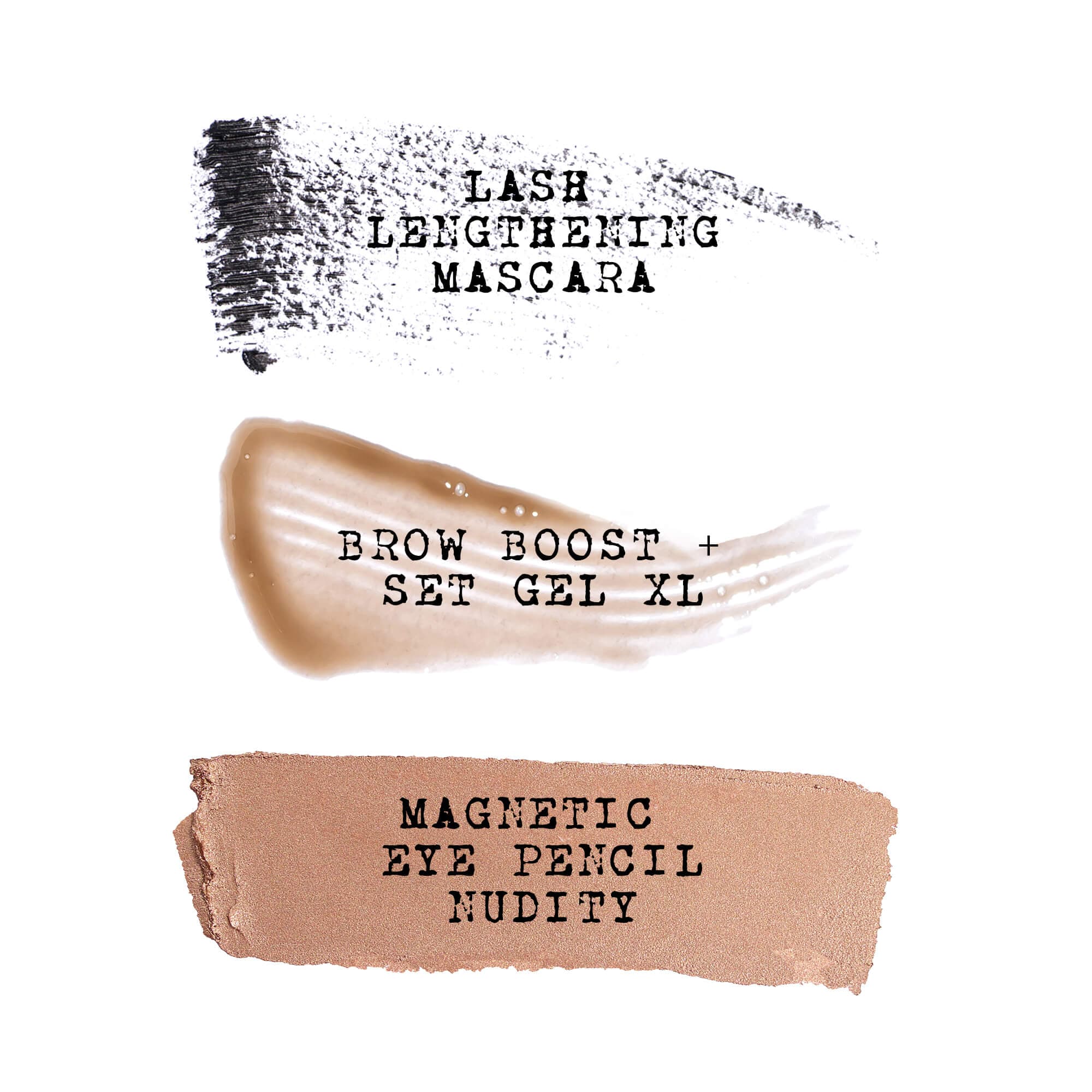 Nude Eye, Brow and Lashes Kit texture swatches