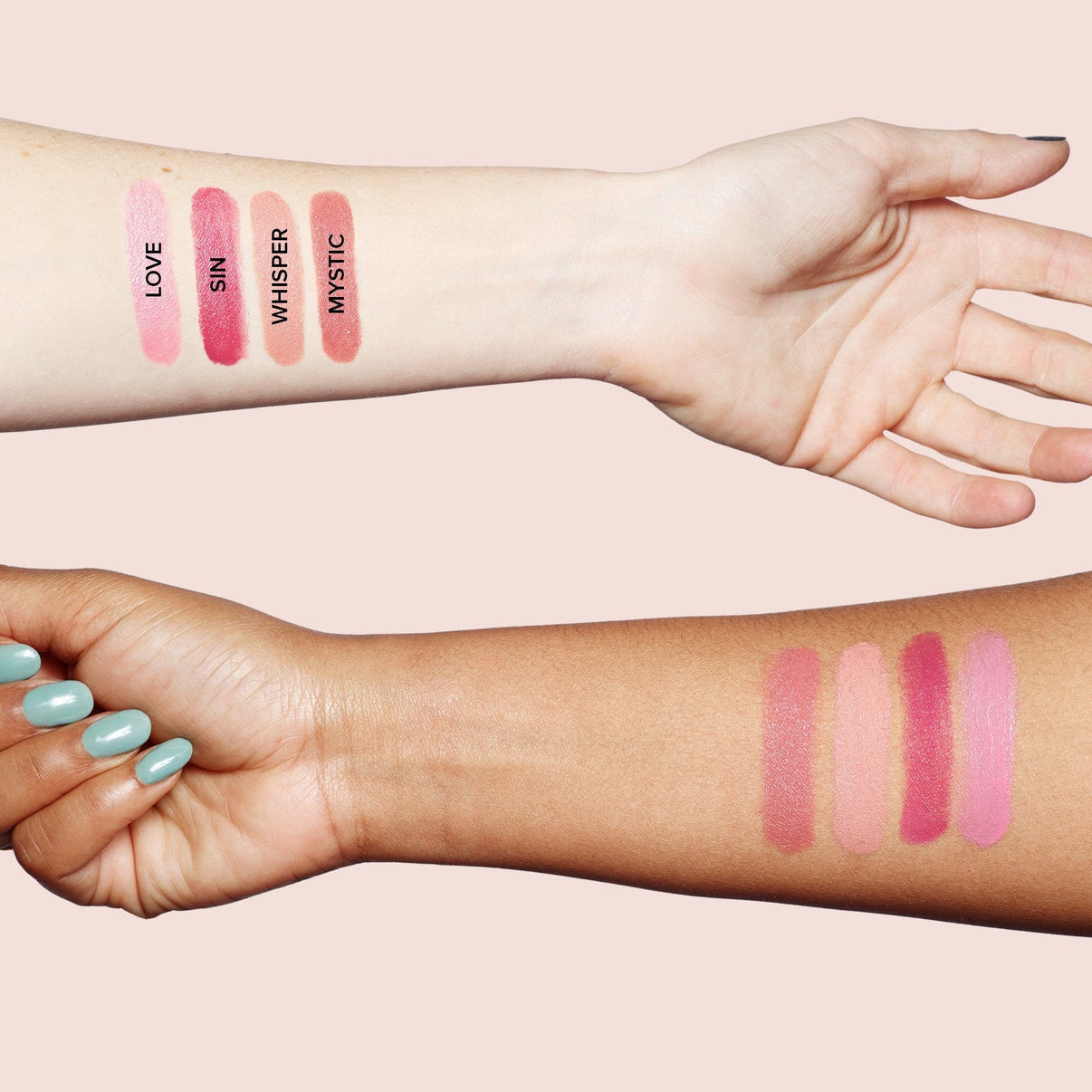 arm swatches of love sin mystic whisper