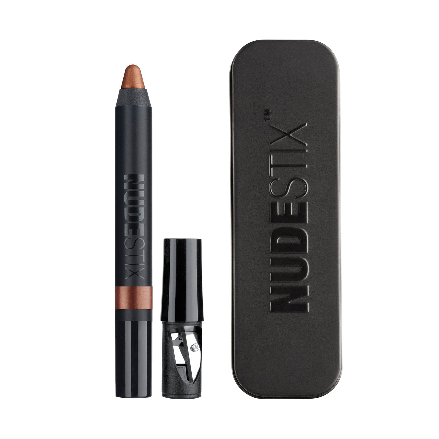Magnetic Eye Color in shade immortal with sharpener and Nudestix can-60