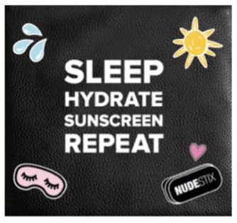 BLACK POUCH - SLEEP HYDRATE SUNSCREEN REPEAT