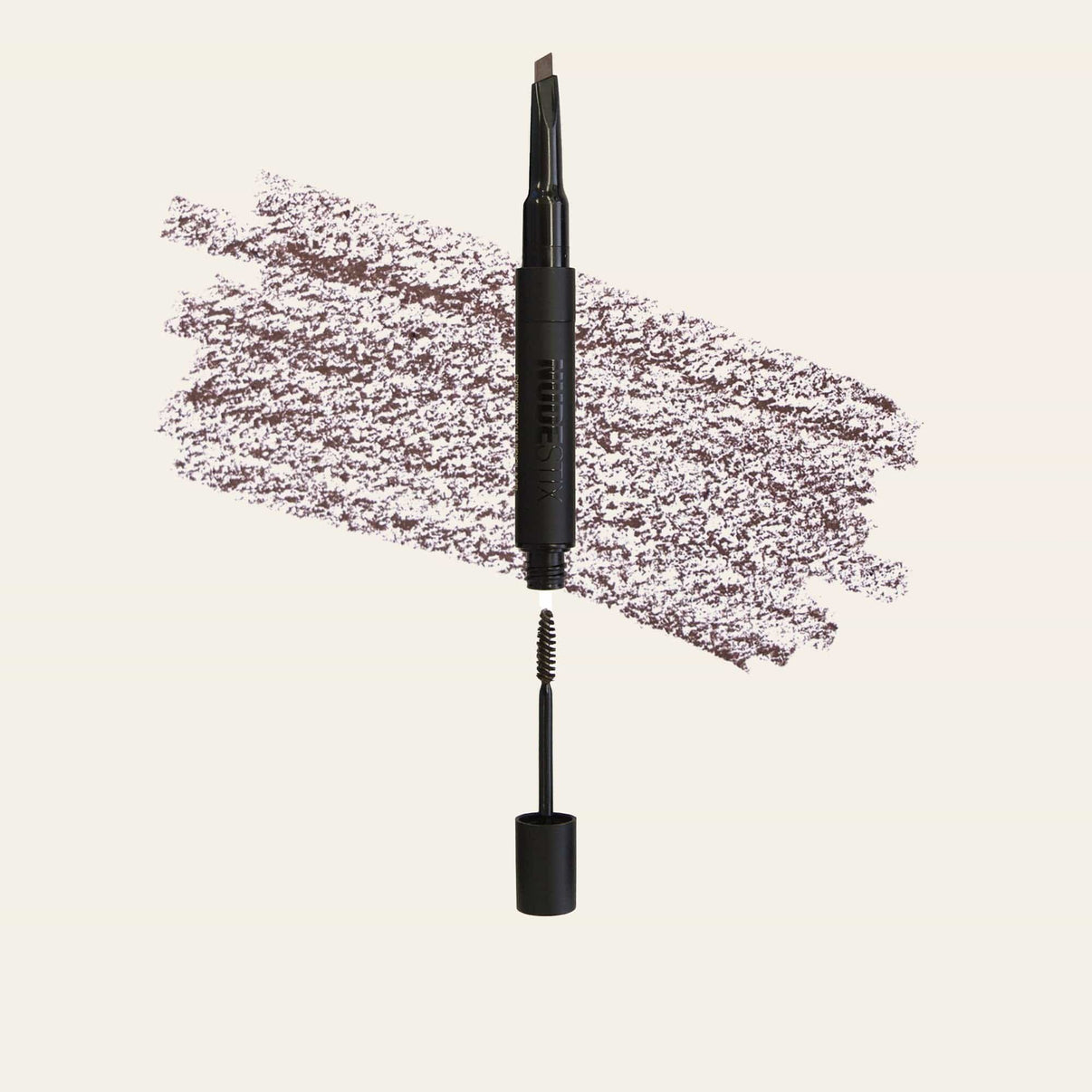 Stylus Eyebrow Pencil & Gel in shade brown with texture swatch