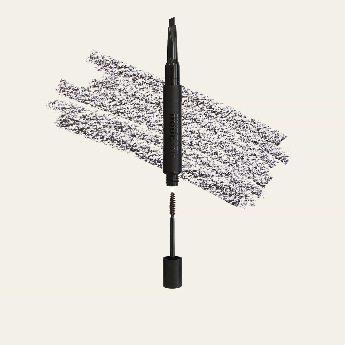 Stylus Eyebrow Pencil & Gel in shade brown black with texture swatch
