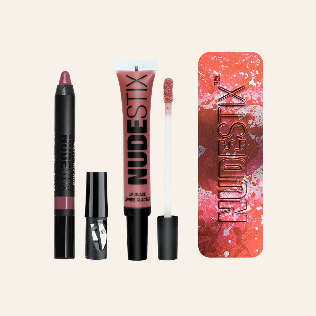 Protect, Perfect + Plump Lip Kit in Pink with Nudestix can