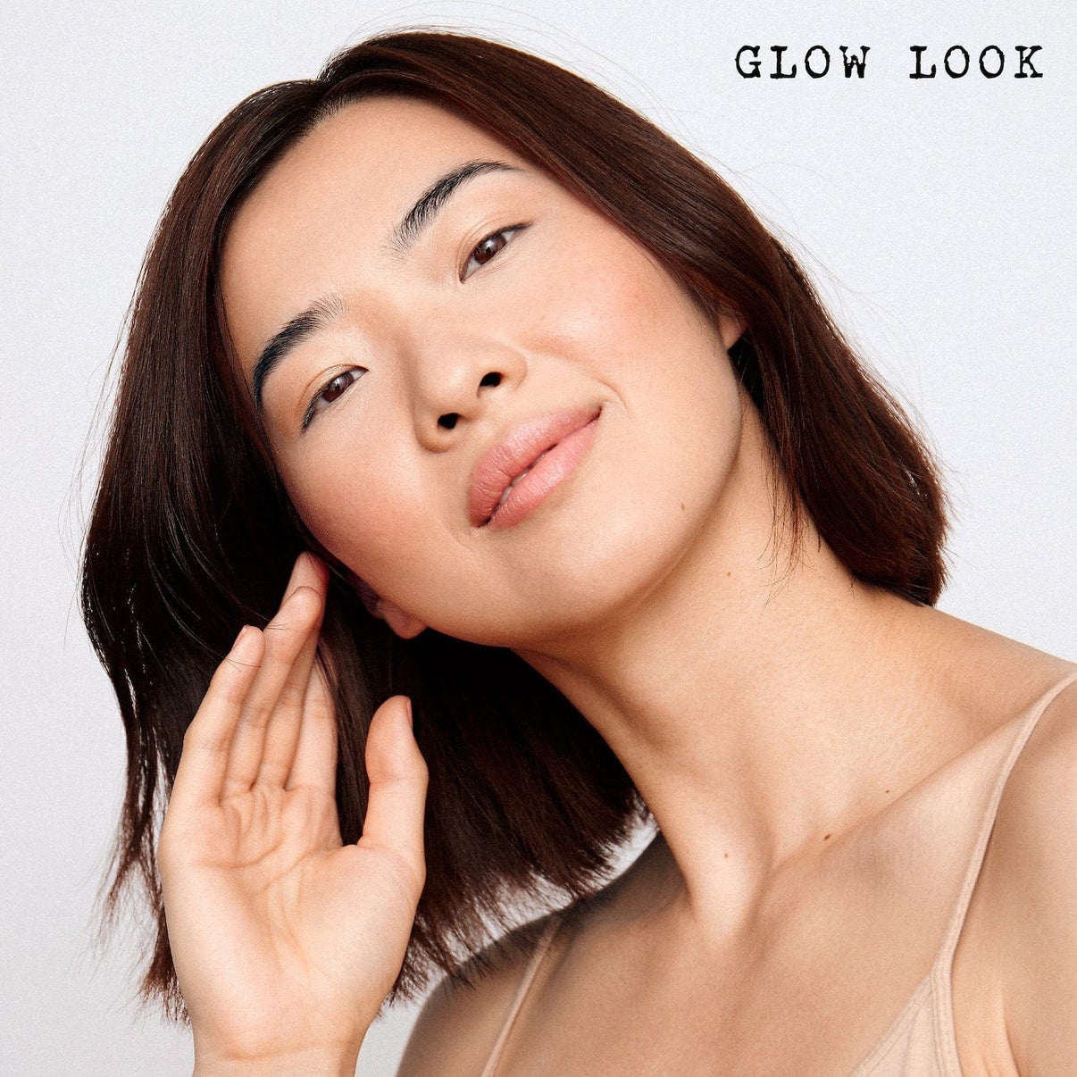Asian young woman in a Glow Look with Smokey Nude Glow kit